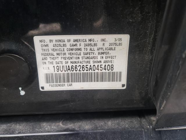 Photo 10 from auction – 2005 ACURA TL with VIN 19UUA66265A045408