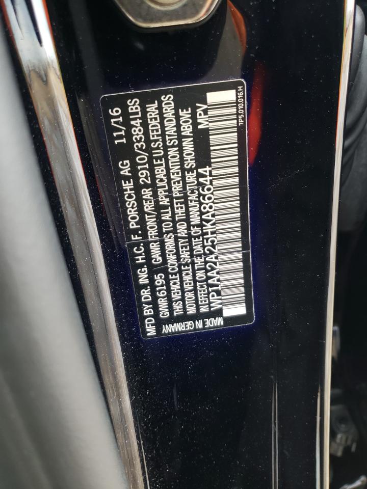 Photo 10 from auction – 2017 PORSCHE CAYENNE with VIN WP1AA2A25HKA86644