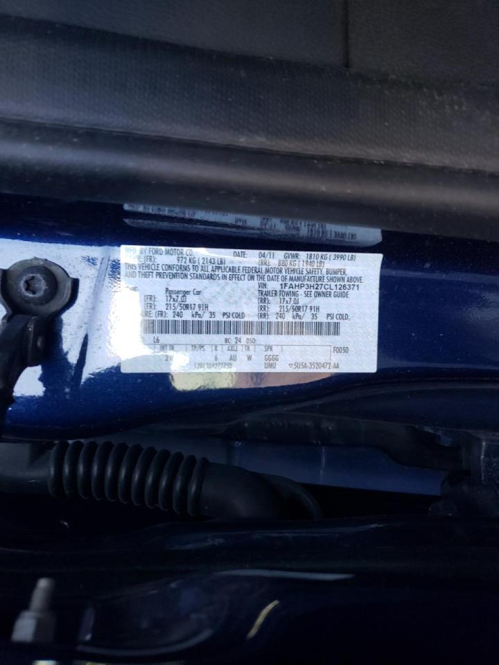 Фото 10 с аукциона – 2012 FORD FOCUS SEL с VIN 1FAHP3H27CL126371