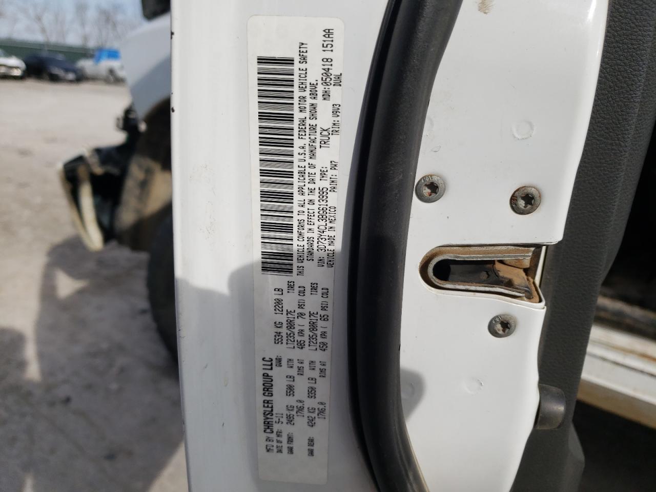 Photo 10 from auction – 2011 DODGE RAM 3500 with VIN 3D73Y4CL3BG613995