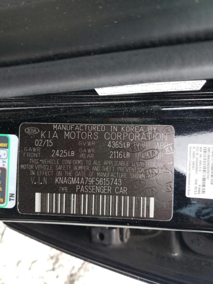 Photo 10 from auction – 2015 KIA OPTIMA LX with VIN KNAGM4A79F5615743