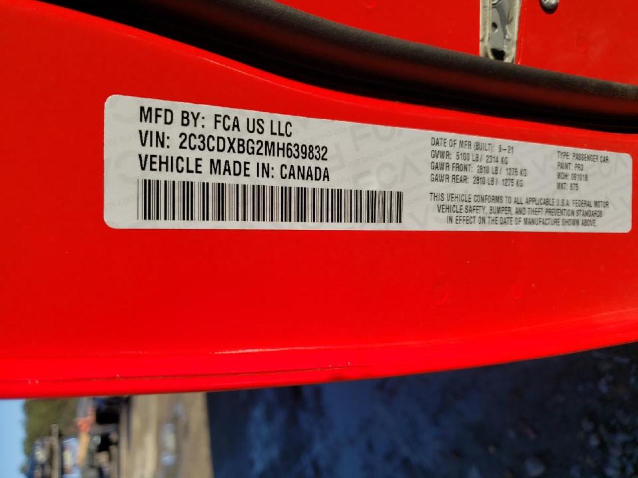 Photo 10 from auction – 2021 DODGE CHARGER SX with VIN 2C3CDXBG2MH639832