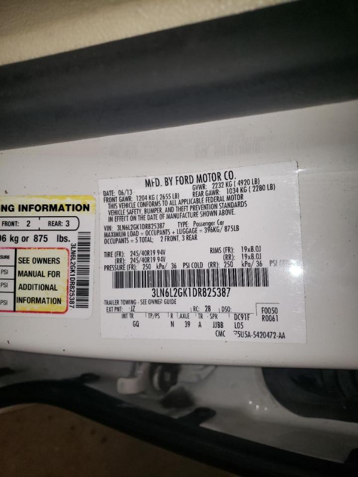 Photo 10 from auction – 2013 LINCOLN MKZ with VIN 3LN6L2GK1DR825387