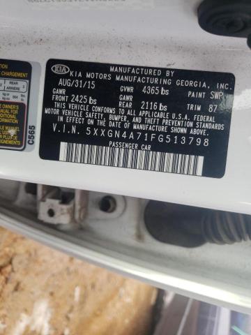 Photo 10 from auction – 2015 KIA OPTIMA EX with VIN 5XXGN4A71FG513798