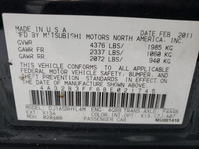 Foto 10 de la subasta – 2011 MITSUBISHI GALANT ES con VIN 4A32B3FF6BE021745