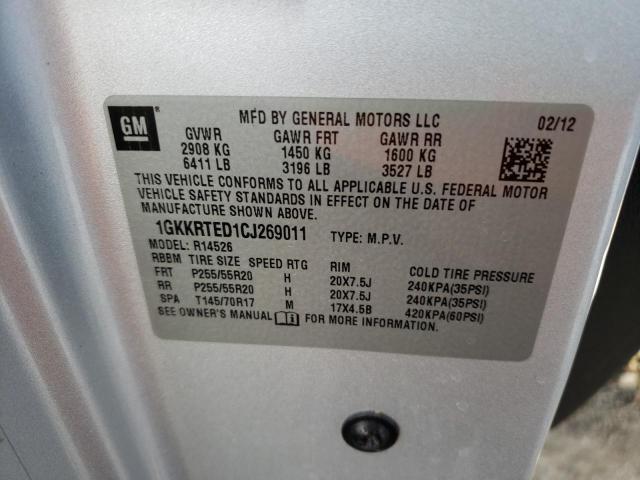 Photo 10 from auction – 2012 GMC ACADIA DEN with VIN 1GKKRTED1CJ269011
