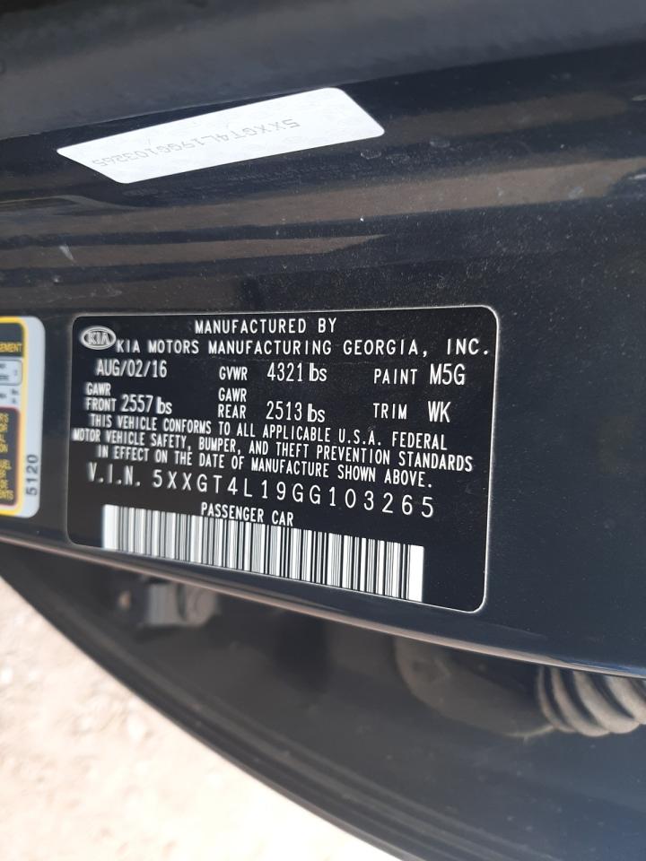 Photo 10 from auction – 2016 KIA OPTIMA LX with VIN 5XXGT4L19GG103265
