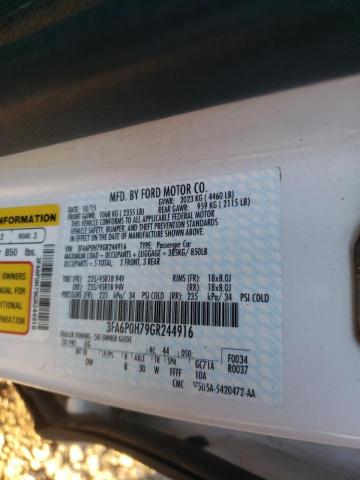 Photo 10 from auction – 2016 FORD FUSION SE with VIN 3FA6P0H79GR244916