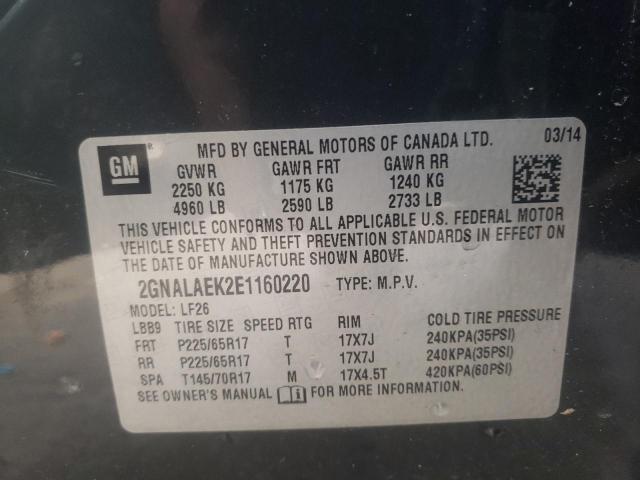 Photo 10 from auction – 2014 CHEVROLET EQUINOX LS with VIN 2GNALAEK2E1160220