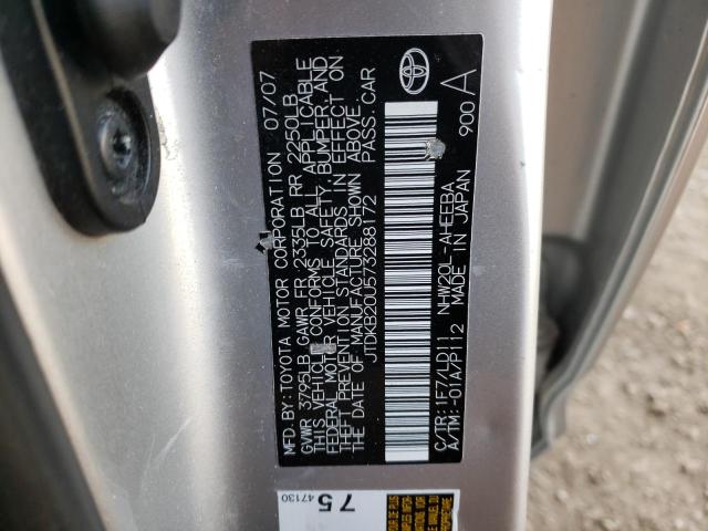 Photo 10 from auction – 2007 TOYOTA PRIUS with VIN JTDKB20U573288172