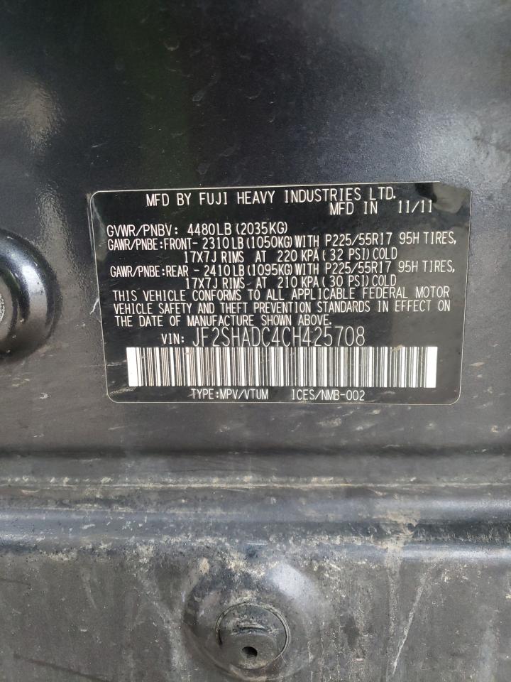 Photo 10 from auction – 2012 SUBARU FORESTER 2 with VIN JF2SHADC4CH425708