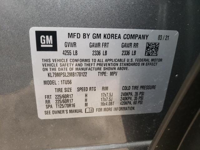 Photo 10 from auction – 2021 CHEVROLET TRAILBLAZE with VIN KL79MPSL2MB170122