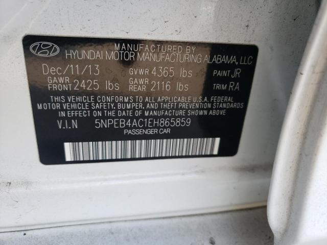 Photo 10 from auction – 2014 HYUNDAI SONATA GLS with VIN 5NPEB4AC1EH865859