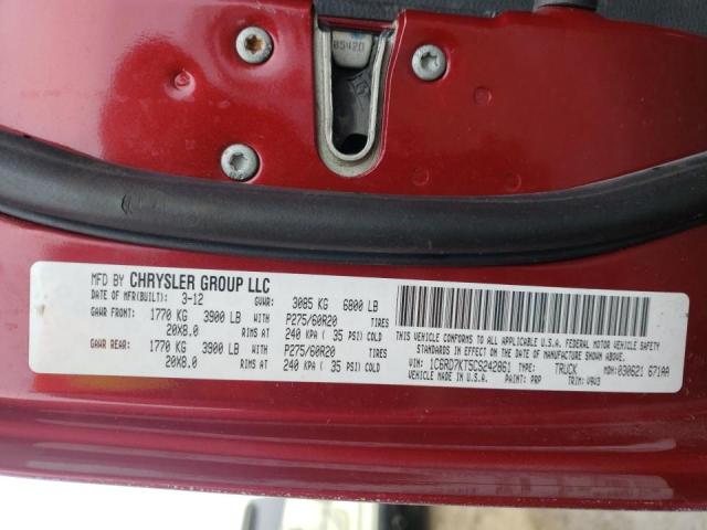 Photo 10 from auction – 2012 DODGE RAM 1500 S with VIN 1C6RD7KT5CS242861