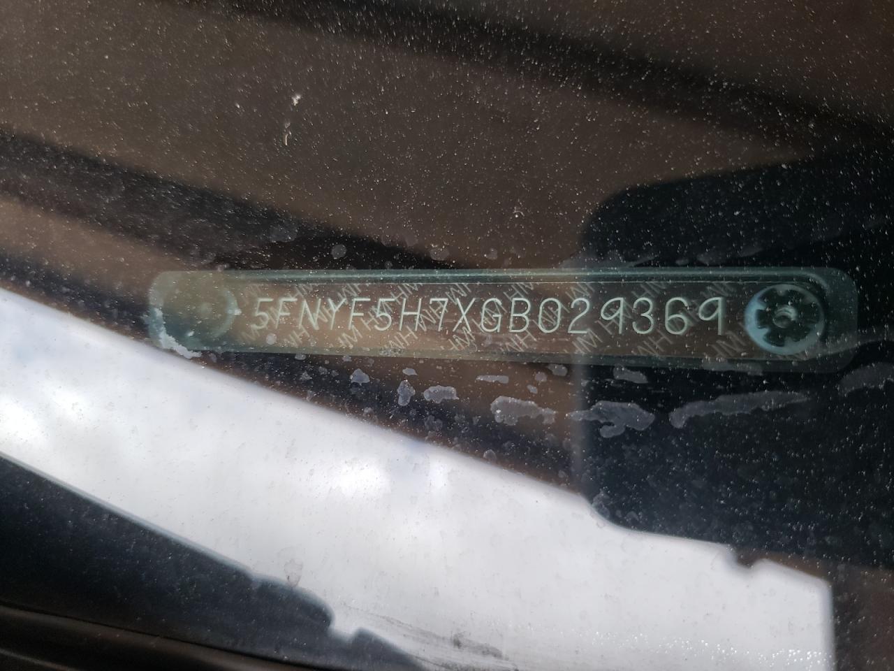 Photo 10 from auction – 2016 HONDA PILOT EXLN with VIN 5FNYF5H7XGB029369