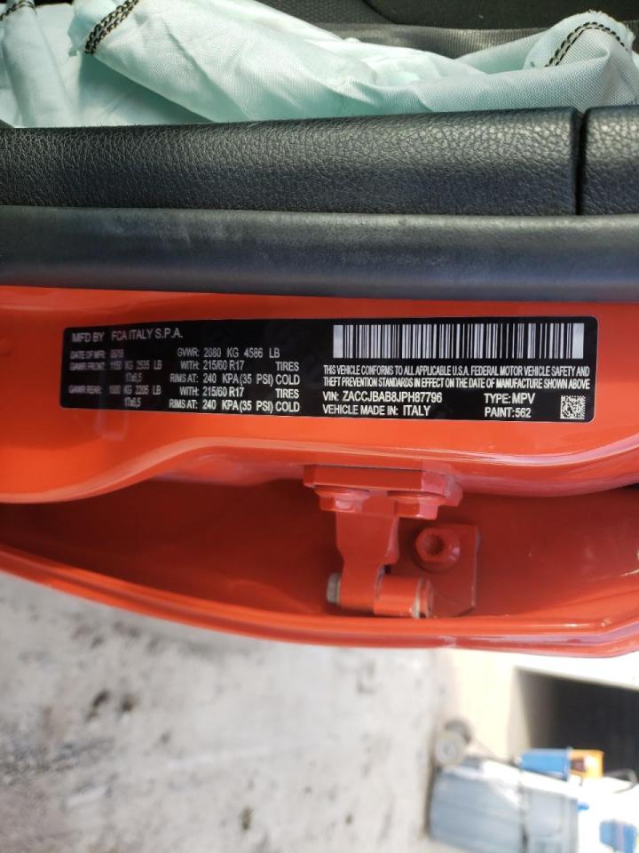 Photo 10 from auction – 2018 JEEP RENEGADE S with VIN ZACCJBAB8JPH87796