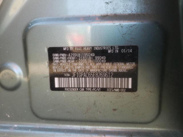 Photo 10 from auction – 2014 SUBARU IMPREZA PR with VIN JF1GPAC65E8269612