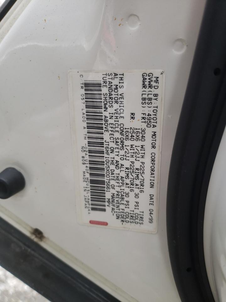 Photo 10 from auction – 1999 LEXUS RX 300 with VIN JT6HF10U5X0075661