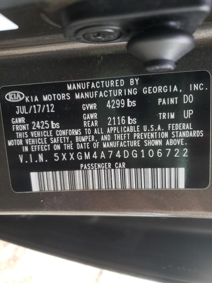 Photo 10 from auction – 2013 KIA OPTIMA LX with VIN 5XXGM4A74DG106722