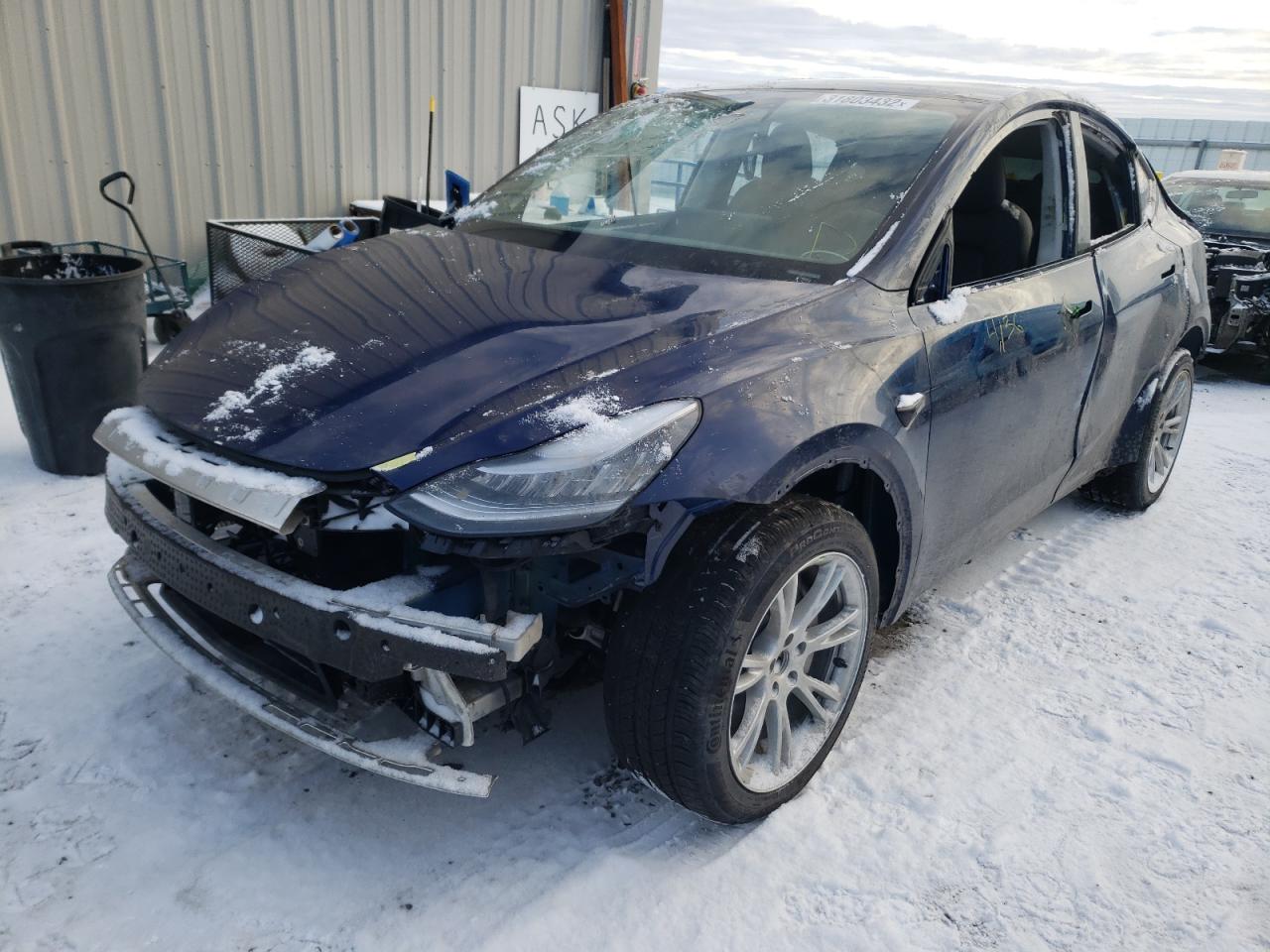 Photo 2 from auction – 2021 TESLA MODEL Y with VIN 5YJYGDEE9MF122826