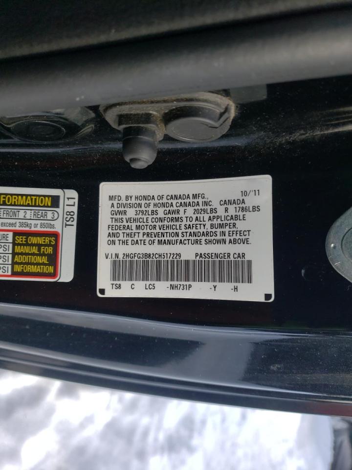 Photo 10 from auction – 2012 HONDA CIVIC EX with VIN 2HGFG3B82CH517229