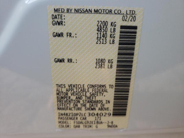 Photo 10 from auction – 2020 NISSAN LEAF SL PL with VIN 1N4BZ1DP2LC304029