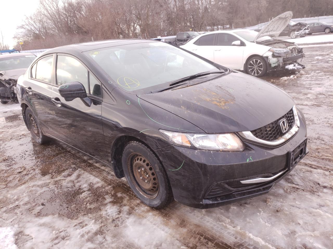 HONDA CIVIC LX 2014 with VIN 2HGFB2F50EH019896 - Photo from auction