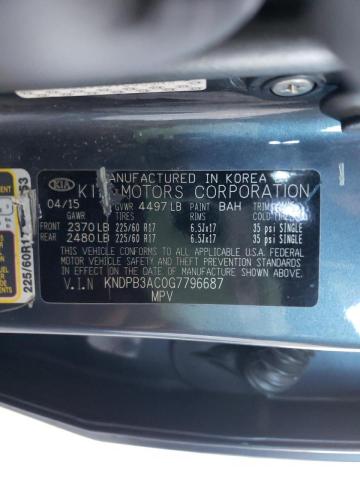 Photo 10 from auction – 2016 KIA SPORTAGE L with VIN KNDPB3AC0G7796687