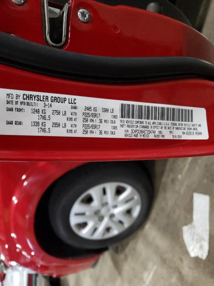 Photo 10 from auction – 2014 DODGE JOURNEY SE with VIN 3C4PDCAB4ET234740