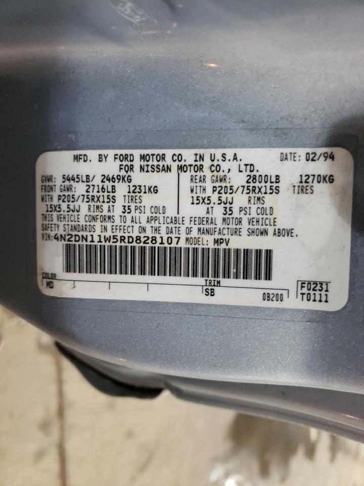 Photo 10 from auction – 1994 NISSAN QUEST XE with VIN 4N2DN11W5RD828107