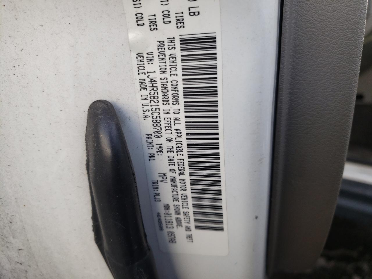 Photo 10 from auction – 2005 JEEP GRAND CHER with VIN 1J4HR58215C588700