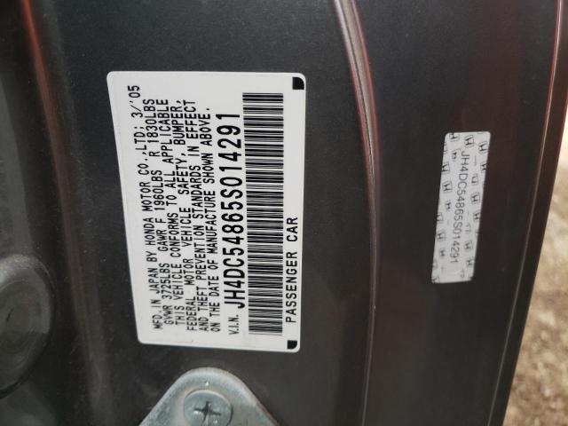 Photo 10 from auction – 2005 ACURA RSX with VIN JH4DC54865S014291