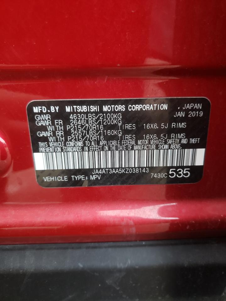 Photo 10 from auction – 2019 MITSUBISHI ECLIPSE CR with VIN JA4AT3AA5KZ038143