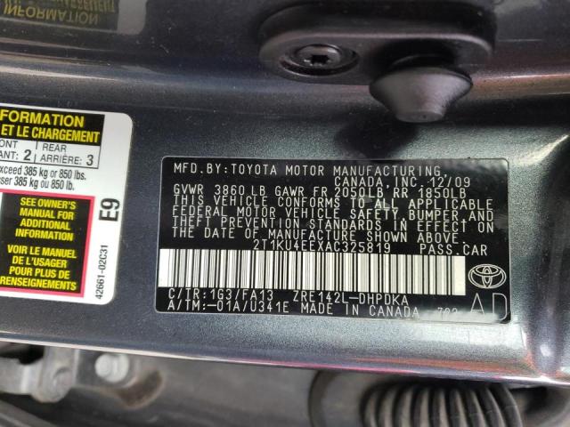 Photo 10 from auction – 2010 TOYOTA COROLLA MA with VIN 2T1KU4EEXAC325819