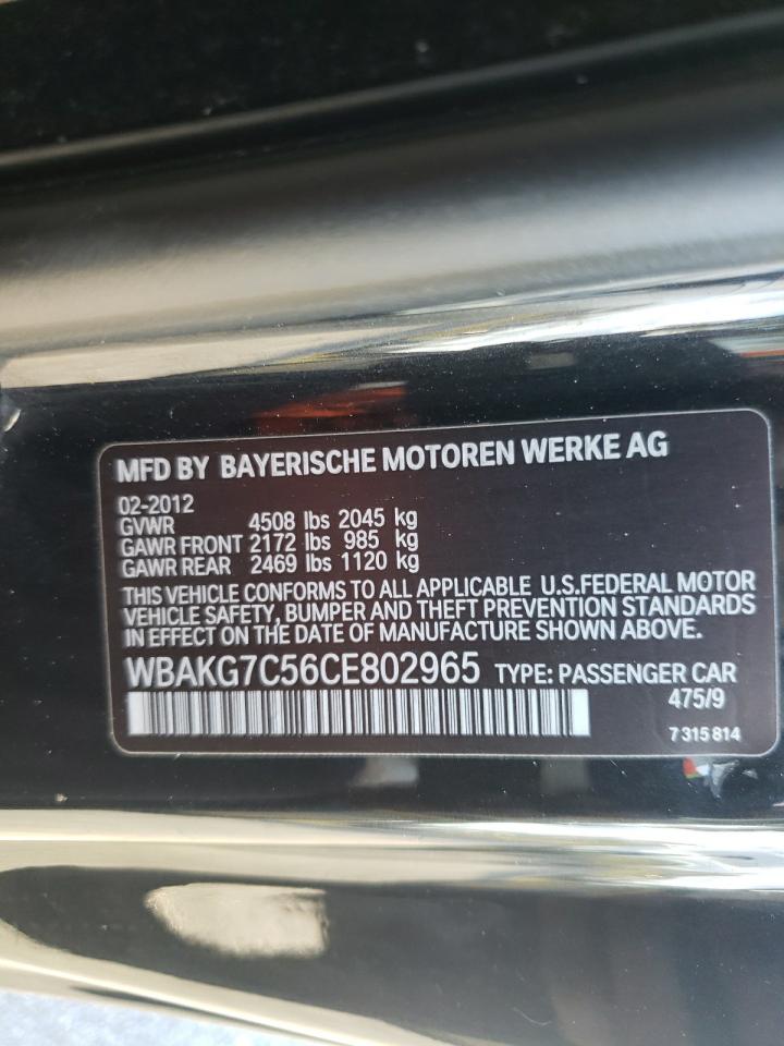 Foto 10 de la subasta – 2012 BMW 335 I con VIN WBAKG7C56CE802965
