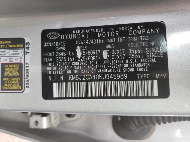 Photo 10 from auction – 2019 HYUNDAI TUCSON SE with VIN KM8J2CA40KU945989