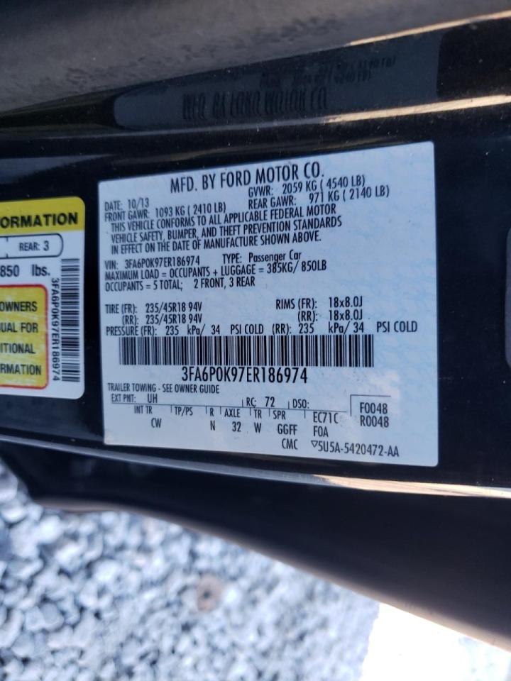 Photo 10 from auction – 2014 FORD FUSION TIT with VIN 3FA6P0K97ER186974