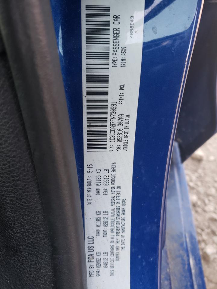 Photo 10 from auction – 2015 CHRYSLER 200 LIMITE with VIN 1C3CCCAB7FN730591