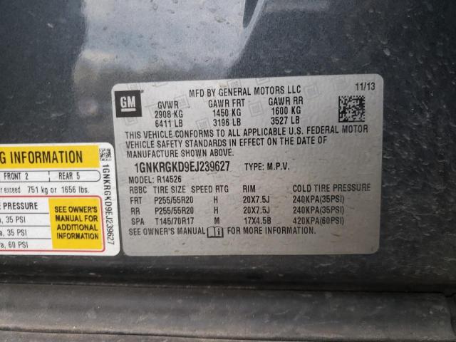 Photo 10 from auction – 2014 CHEVROLET TRAVERSE L with VIN 1GNKRGKD9EJ239627