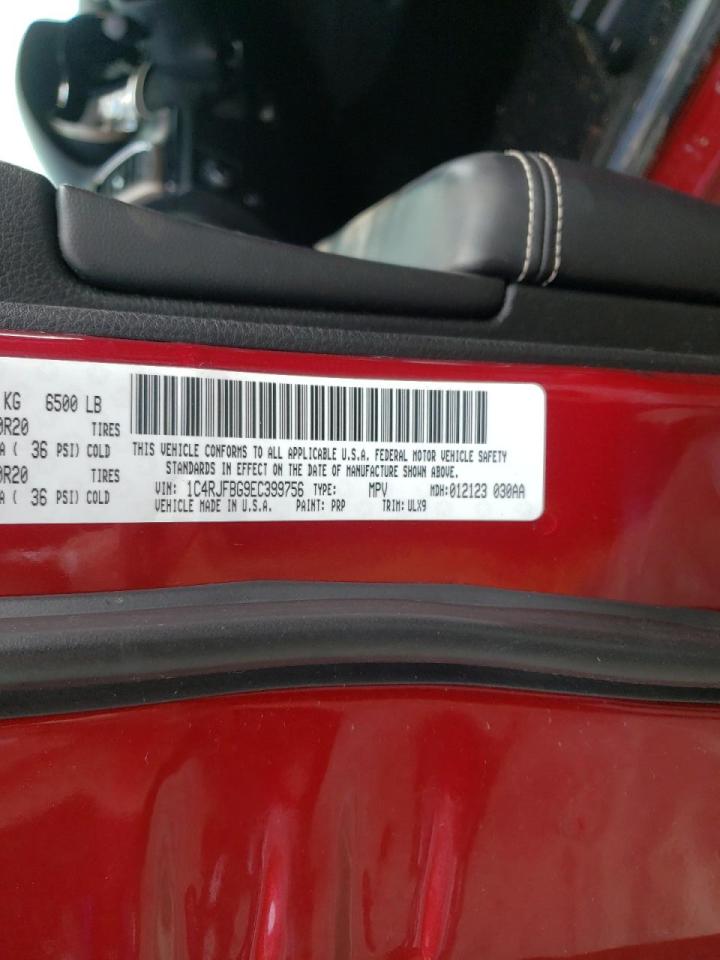 Photo 10 from auction – 2014 JEEP GRAND CHER with VIN 1C4RJFBG9EC399756