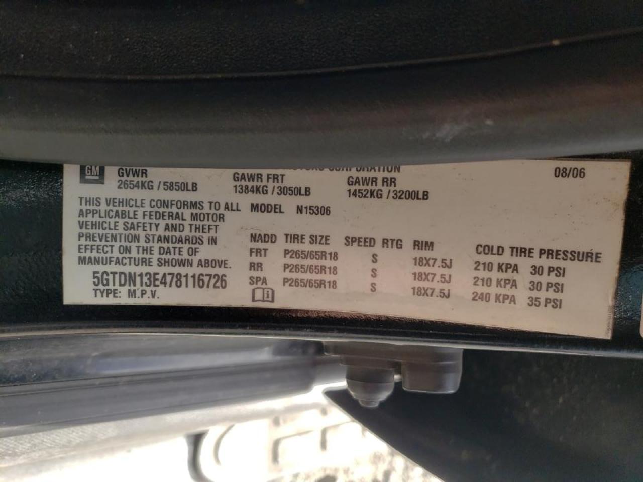 Photo 10 from auction – 2007 HUMMER H3 with VIN 5GTDN13E478116726