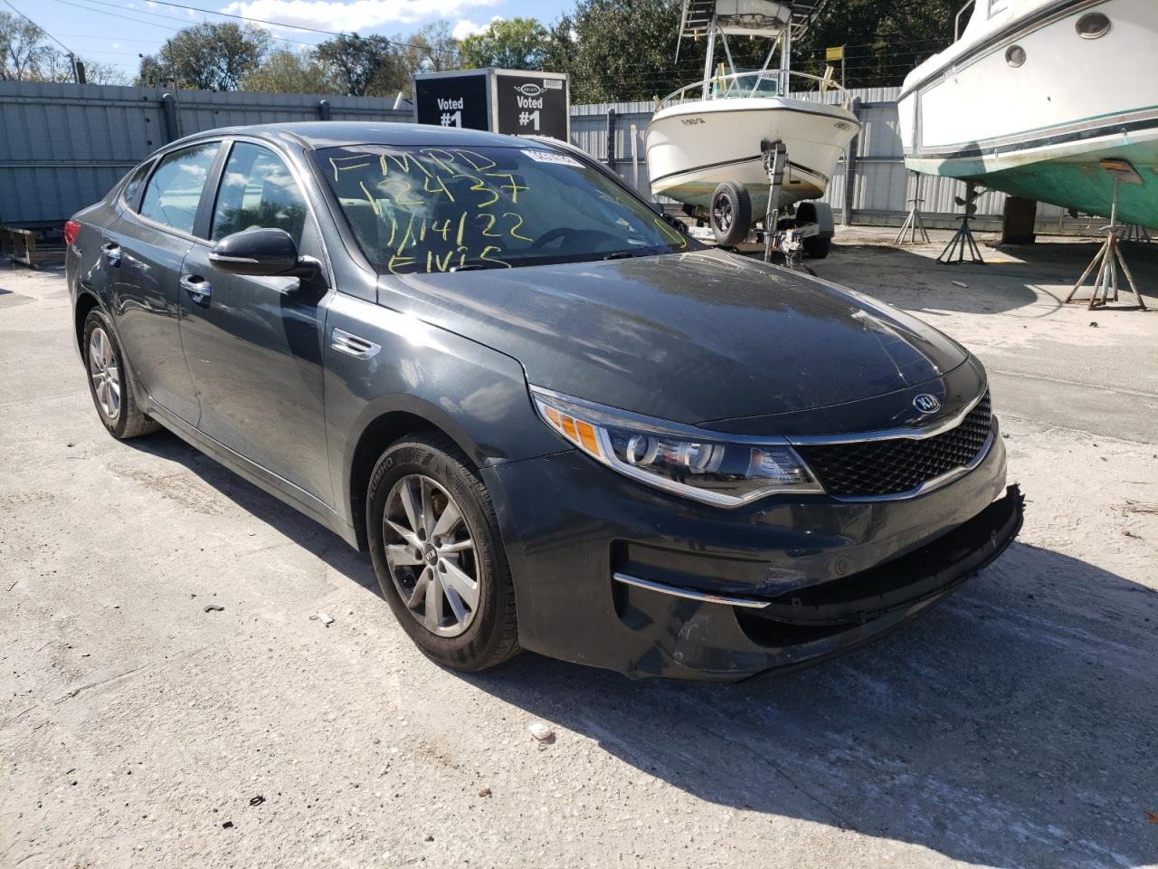 KIA OPTIMA LX 2016 with VIN KNAGT4L32G5076977 - Photo from auction