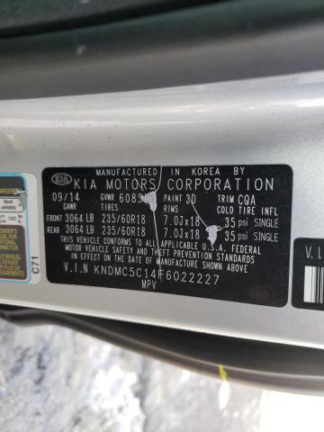 Photo 10 from auction – 2015 KIA SEDONA EX with VIN KNDMC5C14F6022227