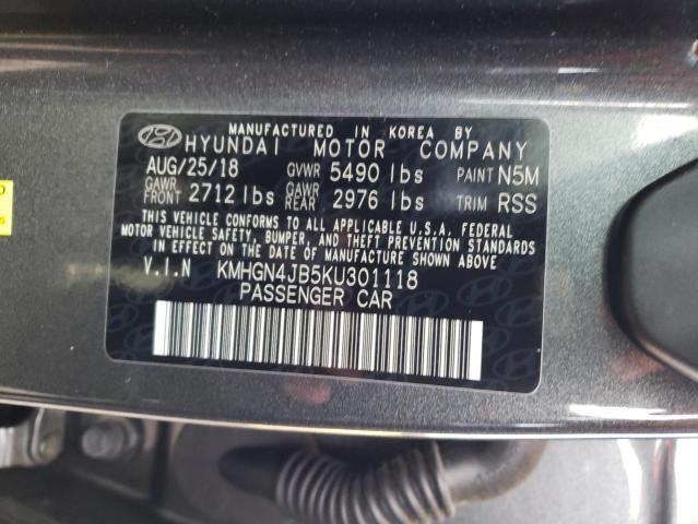 Photo 10 from auction – 2019 GENESIS G80 BASE with VIN KMHGN4JB5KU301118