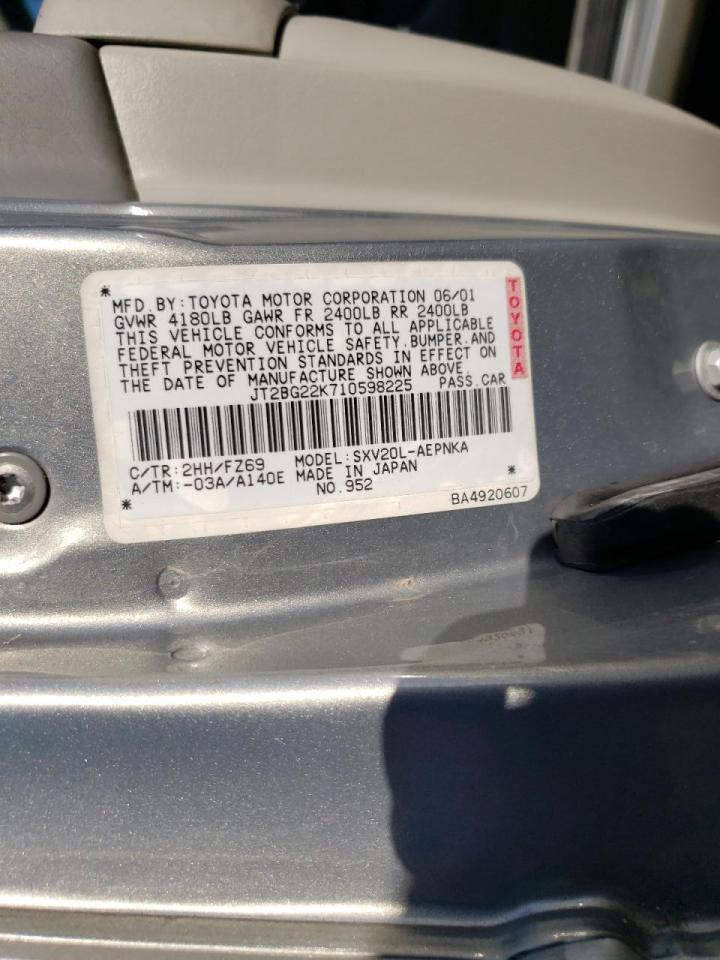 Photo 10 from auction – 2001 TOYOTA CAMRY CE with VIN JT2BG22K710598225