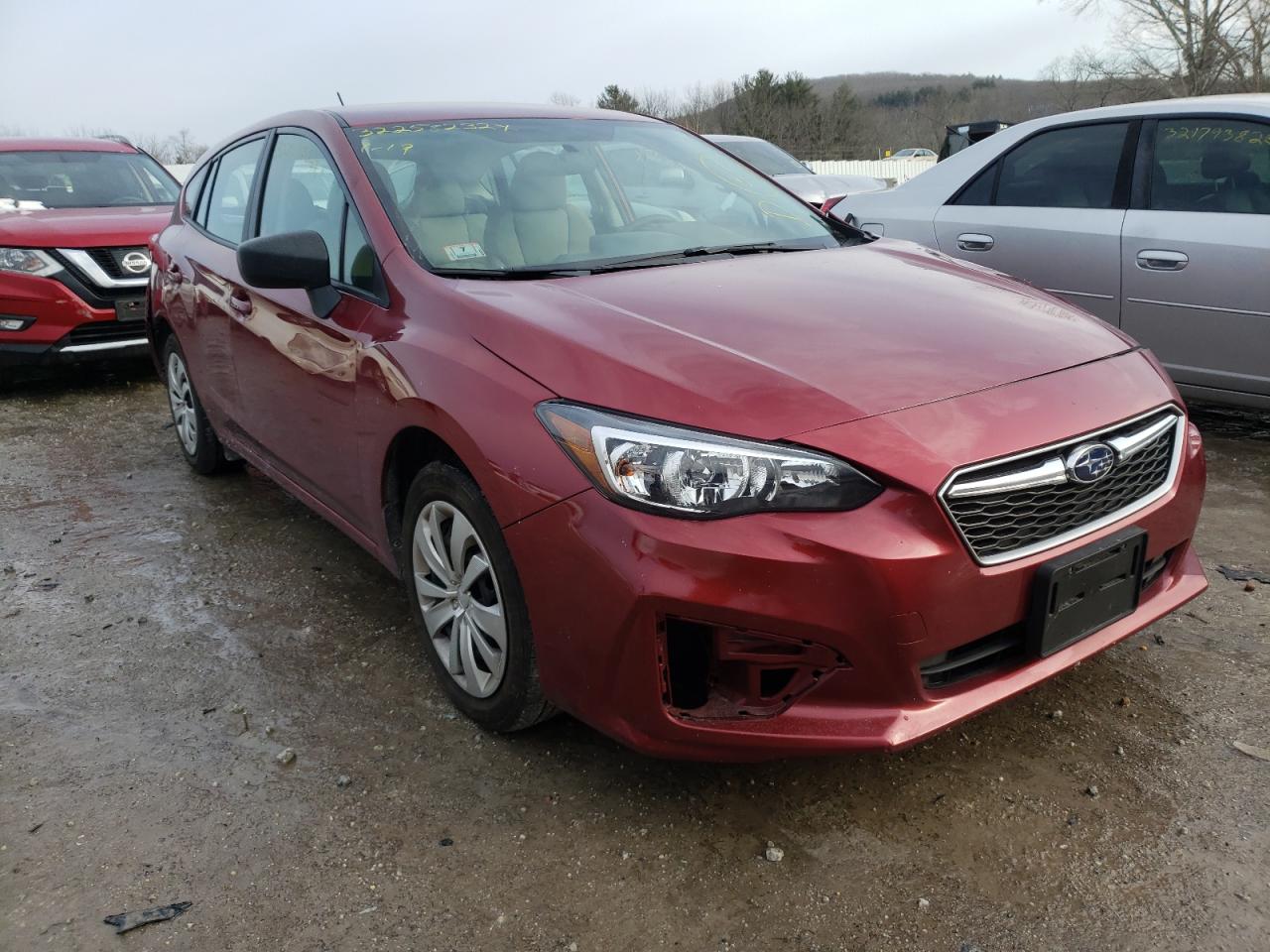 SUBARU IMPREZA 2018 with VIN 4S3GTAA61J3734919 - Photo from auction