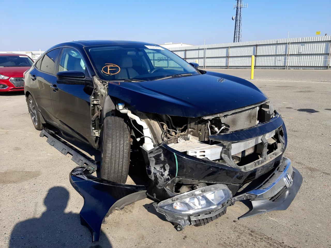 HONDA CIVIC EX 2018 with VIN 2HGFC2F7XJH574184 - Photo from auction