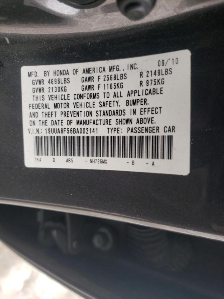 Photo 10 from auction – 2011 ACURA TL with VIN 19UUA8F56BA002141
