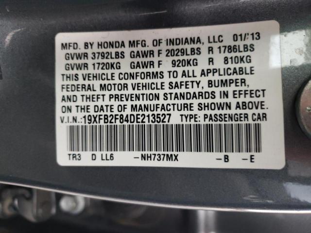 Photo 10 from auction – 2013 HONDA CIVIC EX with VIN 19XFB2F84DE213527