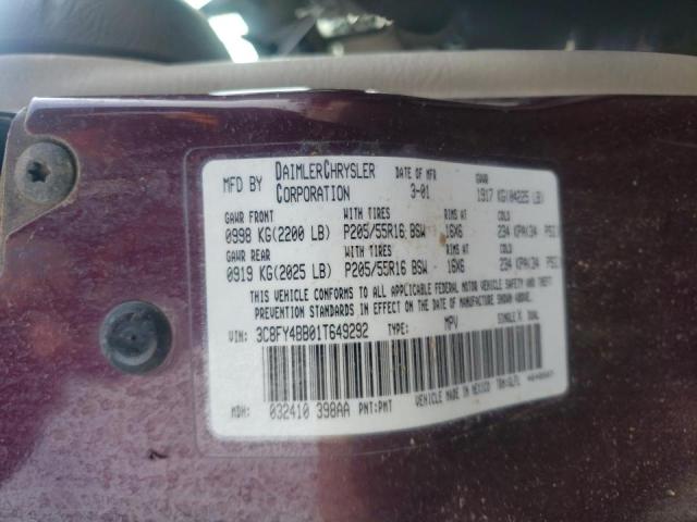 Photo 10 from auction – 2001 CHRYSLER PT CRUISER with VIN 3C8FY4BB01T649292